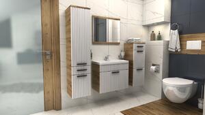 Kúpeľňová zostava TERNI A biely mat + dub artisan