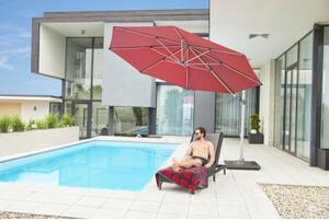 Knirps KNIRPS 340 cm - veľký luxusný zahradný slnečník s bočnou tyčou : Barvy slunečníků - DP06