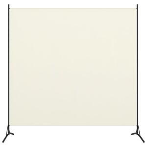 Paraván s 1 panelom, krémovo biely 175x180 cm