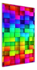 Vertikálny foto obraz sklenený Farebné krabičky