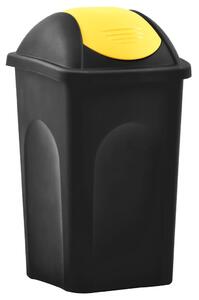 Odpadkový kôš s otočným vekom 60l čierno-žltý