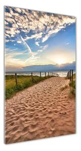 Vertikálny foto obraz sklo tvrdené Chodník na pláž