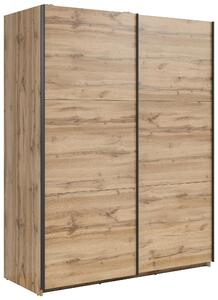 ŠAT. SKRIŇA S POSUV. DVERAMI, dub wotan, 153,5/195,5/60 cm MID.YOU - Skrine, Online Only