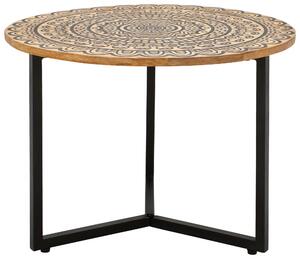 KONFERENČNÝ STOLÍK, prírodná farba, čierna, drevo, kov, 60/60/40 cm Livetastic - Stolíky do obývačky, Online Only