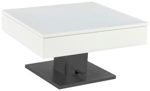 KONFERENČNÝ STOLÍK, čierna, biela, kov, sklo, kompozitné drevo, 80/80/47 cm Livetastic - Stolíky do obývačky, Online Only