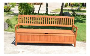 Záhradná lavica s úložným priestorom z eukalyptového dreva Garden Pleasure Houston, dĺžka 187 cm