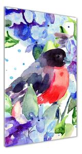 Vertikálny foto obraz sklenený Vtáky a kvety osv-57455538
