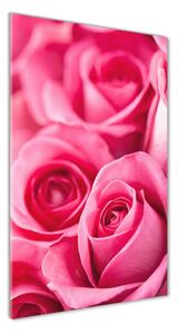 Vertikálny foto obraz fotografie na skle Ružové ruže