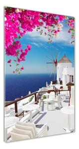 Vertikálny foto obraz sklo tvrdené Santorini Grécko