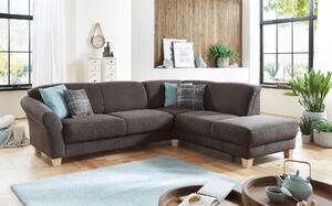ROHOVÁ SEDAČKA, textil, tmavohnedá Sit & More - Sedačky, Online Only