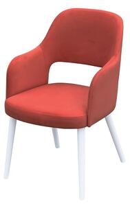 Kreslo JK85 R, Dostupné poťahy: Magic Velvet 2232, farebné prevedenie stoličky v dreve: biela Mirjan24 5903211209505