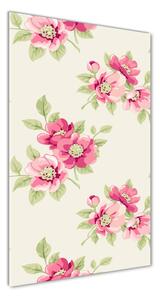 Vertikálny foto obraz fotografie na skle Ružové kvety