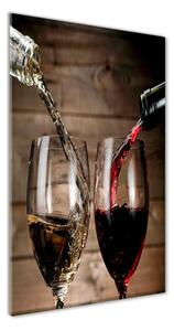 Vertikálny foto obraz sklo tvrdené Víno v pohároch