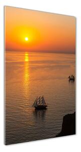 Vertikálny foto obraz sklenený Západ slnka mora