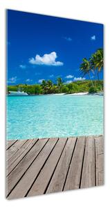 Vertikálny fotoobraz na skle Tropická pláž osv-83145029