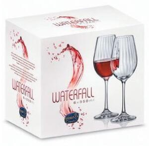Crystalex Poháre na víno WATERFALL 350 ml, 6 ks