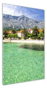 Vertikálny foto obraz sklenený Pláž Chorvatsko