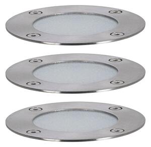Paulmann - Plug & Shine 3 LED Zapustené Podlahové Svetlo Smart Home ZigBee RGBW IP67 Silver