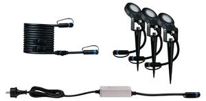 Paulmann - Plug & Shine 3 LED Záhradná Lampa Sting IP67 Anthracite