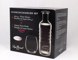 Luigi Bormioli Hydrosommelier set fľašu na vodu a poháre (1 + 6)