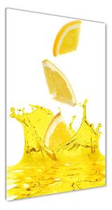 Vertikálny foto obraz sklenený citrónová šťava