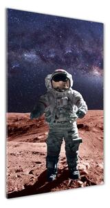 Vertikálny foto obraz fotografie na skle Astronauta