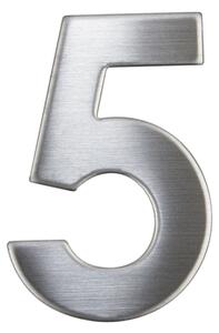 Domové číslo "5", RN.75L, nerez