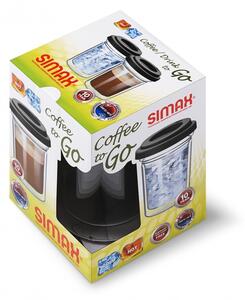 Simax Poháre dvojstenná COFFEE TO GO 300 ml