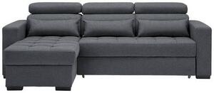ROHOVÁ SEDACIA SÚPRAVA, textil, tmavosivá Carryhome - Sedačky, Online Only