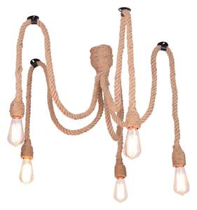 Luster na lanku ROPE CASA 5xE27/12W/230V pavúk