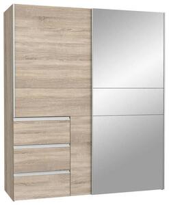 SKRIŇA S POS. DVER. – HOR.VED, dub sonoma, 170/200/61 cm Carryhome - Skrine
