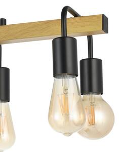 Eglo 43316 - Luster na lane ERRIBERA 8xE27/40W/230V dub/čierna