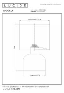 Lucide 10516/01/66 - Stolová lampa WOOLLY 1xE14/40W/230V ružová