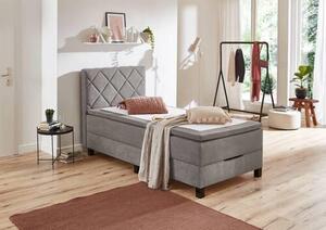 BOXSPRINGOVÁ POSTEĽ, 100/200 cm, sivá Carryhome - Postele