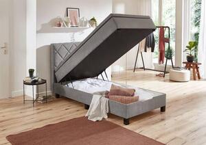 BOXSPRINGOVÁ POSTEĽ, 100/200 cm, sivá Carryhome - Postele