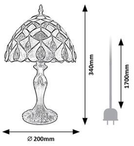 Brilagi - Tiffany vitrážová stolná lampa MARGARET 1xE14/40W/230V