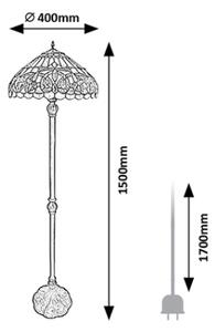 Brilagi - Tiffany vitrážová stojacia lampa LUISA 2xE27/60W/230V