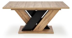 Rozkladací jedálenský stôl DROM 160/200x90 cm dub wotan/čierna