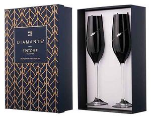 Diamante Sihouette black poháre na sekt 210 ml, 2 ks