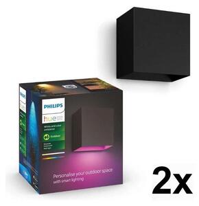 Philips - SADA 2x LED RGBW stmievateľné vonkajšie svietidlo Hue RESONATE LED/8W/230V IP44