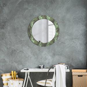 Okrúhle ozdobné zrkadlo na stenu Tropické listy