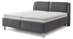 BOXSPRINGOVÁ POSTEĽ, 180/200 cm, textil, kompozitné drevo, sivá Beldomo - Sleep - Postele