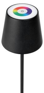 LED RGBW stmievateľná vonkajšia lampa LED/1,5W/4000 mAh 3000K IP44 čierna