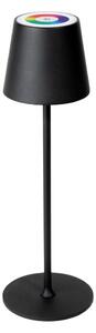 LED RGBW stmievateľná vonkajšia lampa LED/1,5W/4000 mAh 3000K IP44 čierna