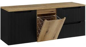 NOVA BLACK 82-160-B1-DE skrinka pod umývadlo s košom 160 cm