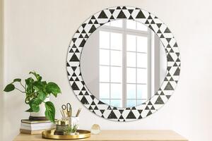 Okrúhle ozdobné zrkadlo Geometrické trojuholníky