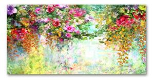 Foto obraz sklo tvrzené farebné kvety osh-120811758