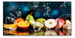 Foto obraz sklenený horizontálny Ovocie a voda