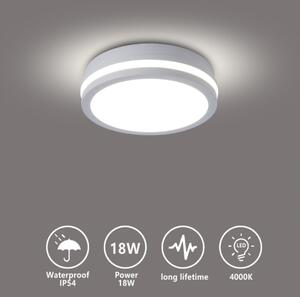 Brilagi - LED vonkajšie stropné svietidlo BENE LED/18W/230V pr. 21,5 cm biela IP54