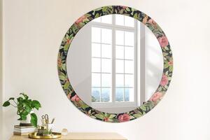 Okrúhle ozdobné zrkadlo Hibiscus kvety